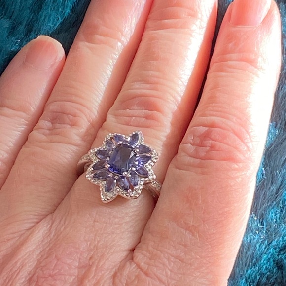 Iolite sterling silver ring - Picture 5 of 7